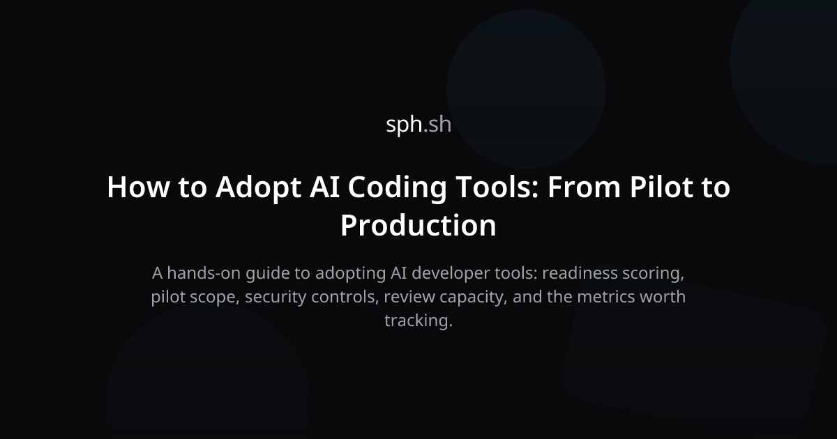 AI Developer Tools Part 2: Implementation Guide | sph.sh