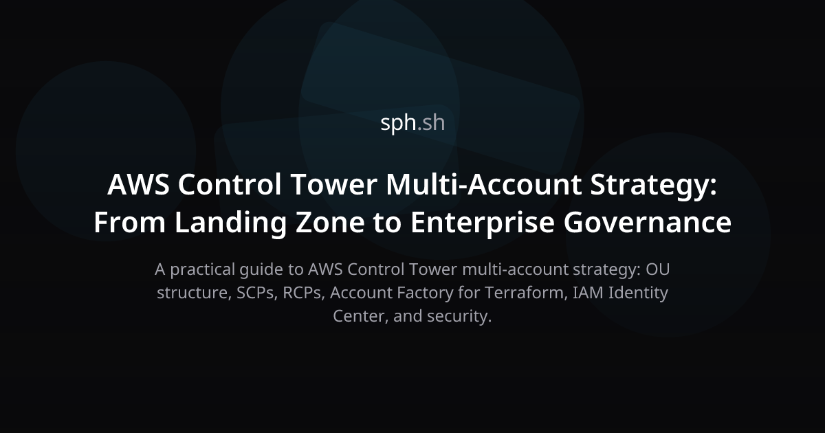 AWS Control Tower Multi-Account Strategy: From Landing Zone to ...