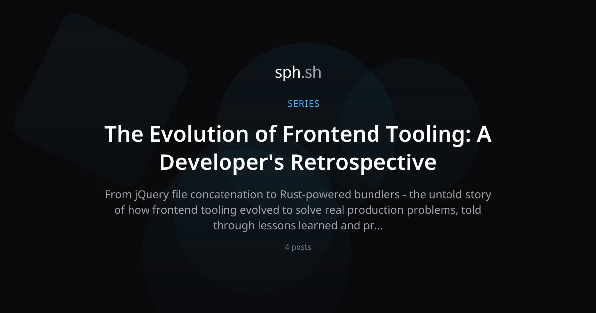 Jquery Spaghetti The Evolution of Frontend Tooling: A Developer's… | sph.sh